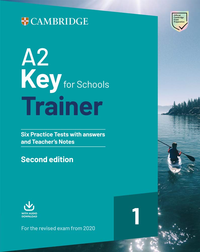Cambridge A2 Key for Schools Trainer øvebog - 6 practice tests med svar og audio download