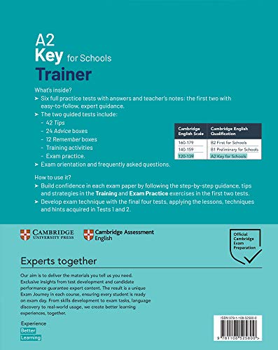 Cambridge A2 Key for Schools Trainer øvebog - 6 practice tests med svar og audio download view 2